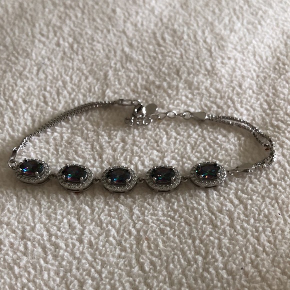 NWOT Sterling Silver Mystic Topaz Bracelet - Picture 3 of 7